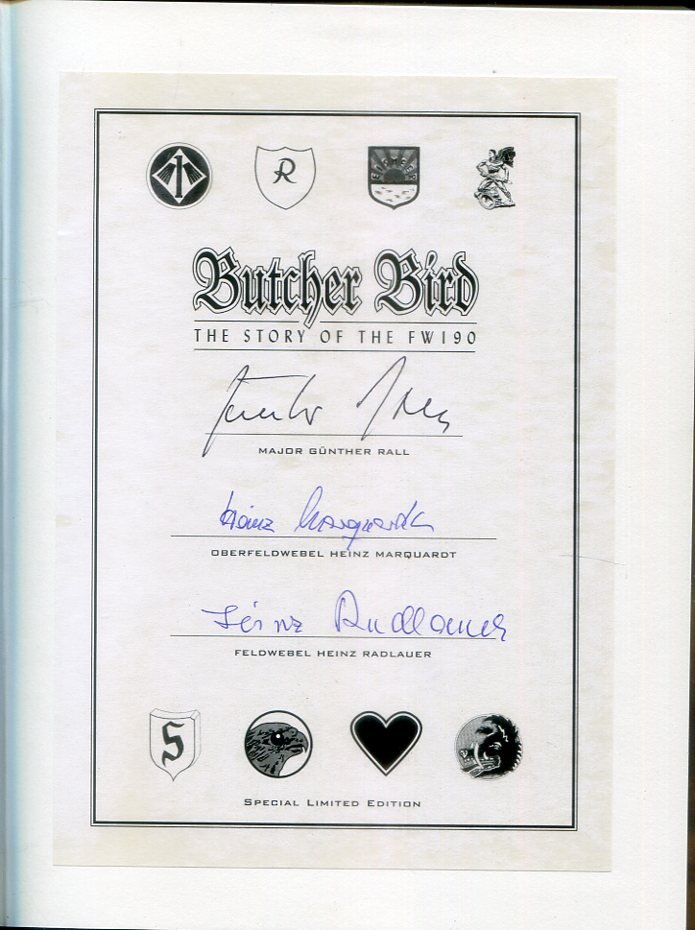 Butcher Bird - The Focke-Wulf FW 190 (Signed) - Image 2